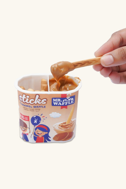 MR WAFFLE CARAMEL WAFFLE STICK DIP&GO