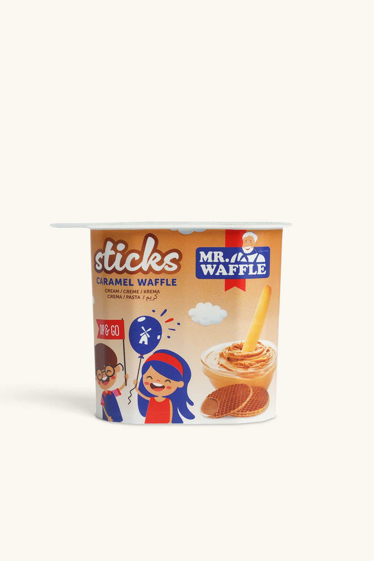 MR WAFFLE CARAMEL WAFFLE STICK DIP&GO